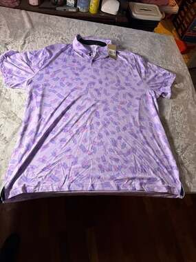 Nike Men's Dri-FIT Tour Brushstroke Print Golf Polo Shirt 3XL Purple FD5739-512